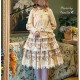 Surface Spell Blooming Roses Over A Porch High Waist Skirt(Leftovers)